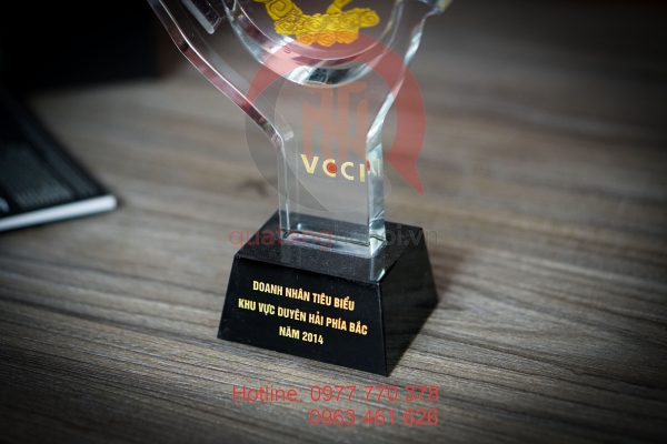 Cup vinh danh doanh nhân tiêu biểu VCCI